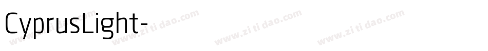 CyprusLight字体转换