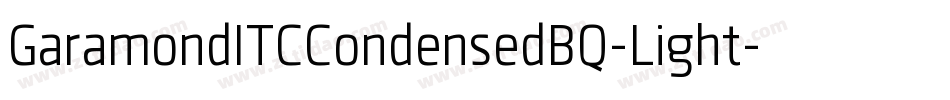 GaramondITCCondensedBQ-Light字体转换