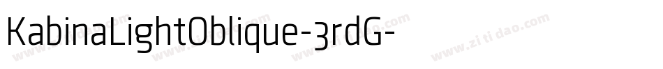 KabinaLightOblique-3rdG字体转换