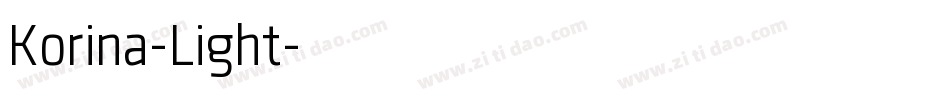 Korina-Light字体转换