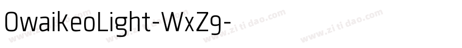 OwaikeoLight-WxZ9字体转换