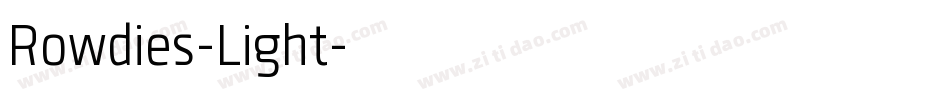 Rowdies-Light字体转换