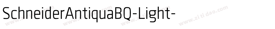 SchneiderAntiquaBQ-Light字体转换
