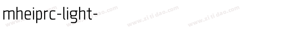 mheiprc-light字体转换