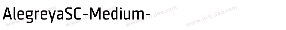 AlegreyaSC-Medium字体转换