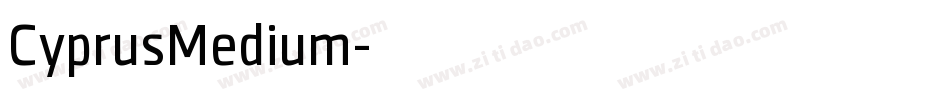CyprusMedium字体转换