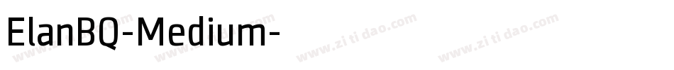 ElanBQ-Medium字体转换