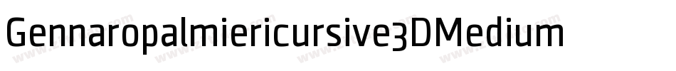Gennaropalmiericursive3DMedium-Roxe字体转换