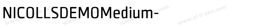 NICOLLSDEMOMedium字体转换