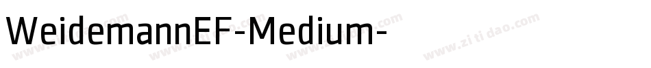 WeidemannEF-Medium字体转换
