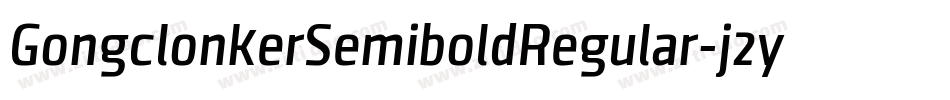 GongclonkerSemiboldRegular-j2yR字体转换