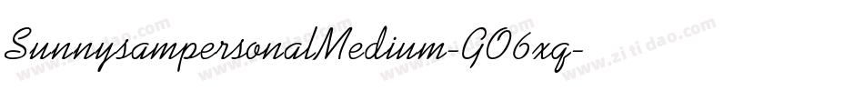 SunnysampersonalMedium-GO6xq字体转换