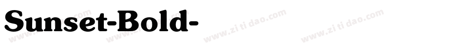 Sunset-Bold字体转换