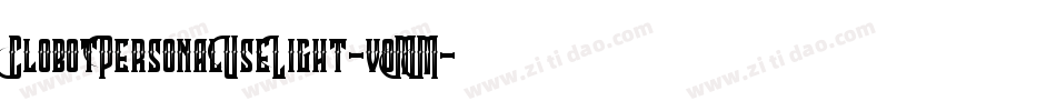 ClobotPersonalUseLight-voMM字体转换