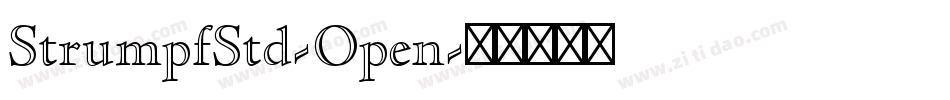 StrumpfStd-Open字体转换