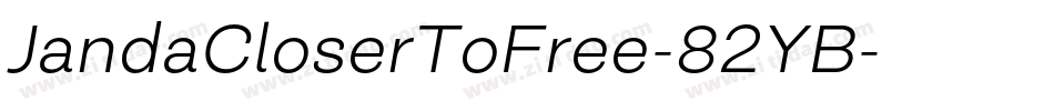 JandaCloserToFree-82YB字体转换