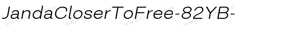 JandaCloserToFree-82YB字体转换