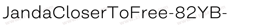 JandaCloserToFree-82YB字体转换