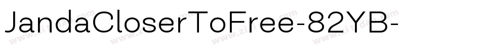 JandaCloserToFree-82YB字体转换