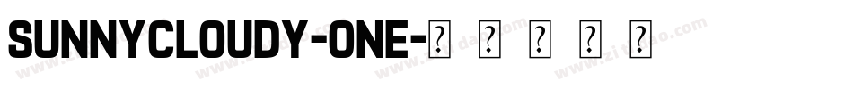 SunnyCloudy-One字体转换