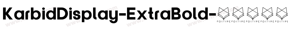 KarbidDisplay-ExtraBold字体转换