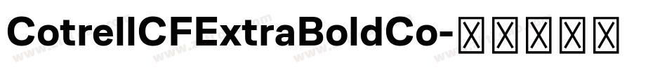 CotrellCFExtraBoldCo字体转换