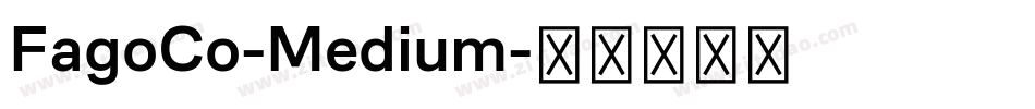 FagoCo-Medium字体转换