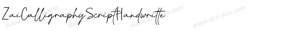 ZaiCalligraphyScriptHandwritten-2OvV3字体转换 ZaiCalligraphyScriptHandwritten-2OvV3字体转换