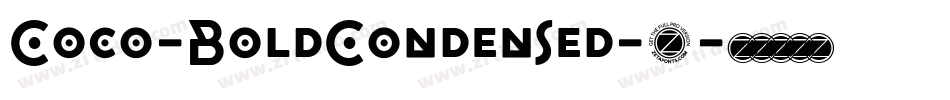 Coco-BoldCondensed-8字体转换