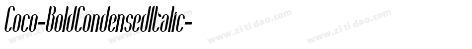 Coco-BoldCondensedItalic字体转换