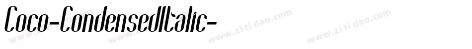 Coco-CondensedItalic字体转换