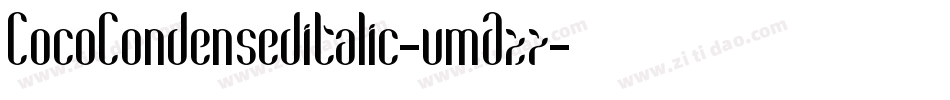 CocoCondenseditalic-vmAz7字体转换