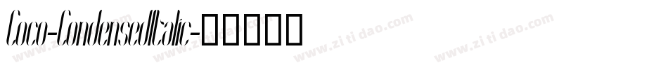 Coco-CondensedItalic字体转换