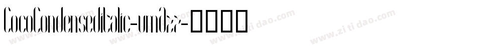 CocoCondenseditalic-vmAz7字体转换