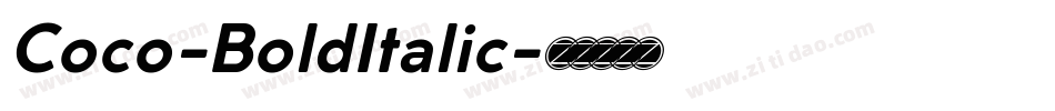 Coco-BoldItalic字体转换