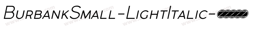 BurbankSmall-LightItalic字体转换