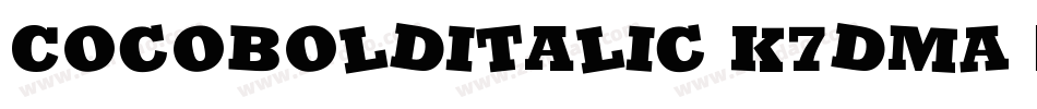 CocoBolditalic-K7dmA字体转换