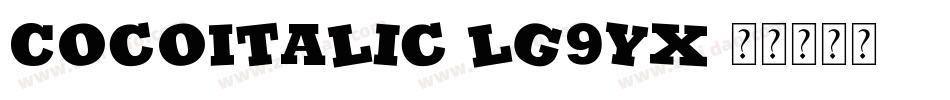 CocoItalic-lg9yX字体转换