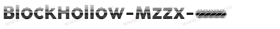BlockHollow-Mzzx字体转换