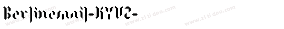 Berlinemail-KYVZ字体转换