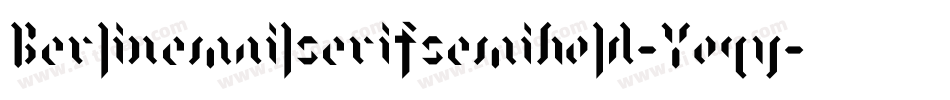 Berlinemailserifsemibold-Yoqy字体转换