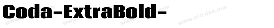 Coda-ExtraBold字体转换