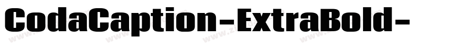 CodaCaption-ExtraBold字体转换