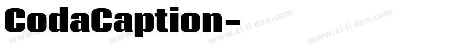 CodaCaption字体转换