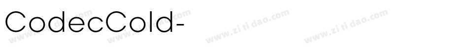 CodecCold字体转换