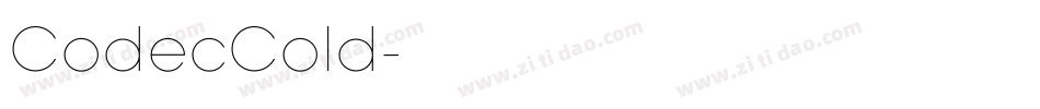 CodecCold字体转换