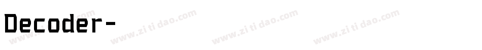 Decoder字体转换