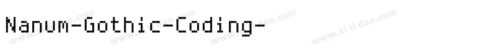 Nanum-Gothic-Coding字体转换