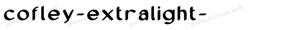cofley-extralight字体转换