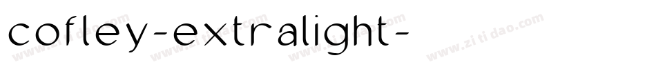 cofley-extralight字体转换